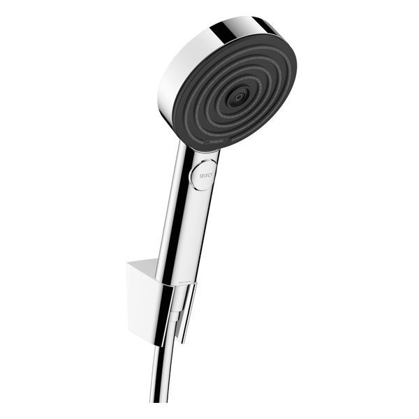 Душевой гарнитур Hansgrohe Pulsify Select (цвет - хром), 3 вида струи Relaxation и шланг 160 см 24303000 24303000 &mdash; фото в Esantehnika