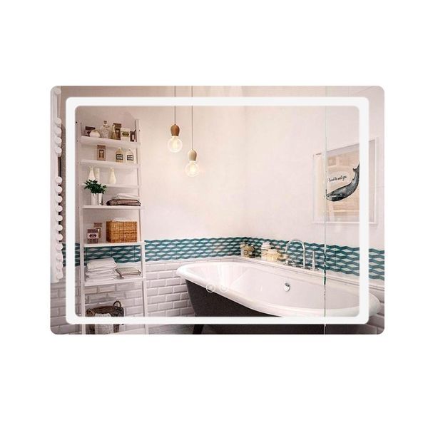 Дзеркало Qtap Mideya (DC-F614) 700х500 з LED-підсвічуванням Touch, з антизапотіванням, димером (QT2078NCF07050W) QT2078NCF07050W &mdash; фото в Esantehnika