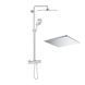 Душова система з термостатом Grohe Rainshower Smartactive Cube 310 (колір - хром), верхній душ квадратний 26649000 26649000 &mdash; фото в Esantehnika