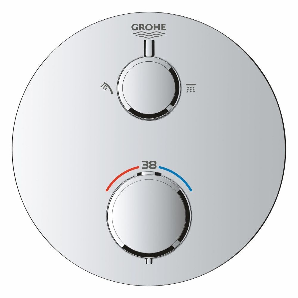 Душова система прихованого монтажу GROHE Grohtherm із верхнім душем, хром (34869000) 34869000 &mdash; фото в Esantehnika