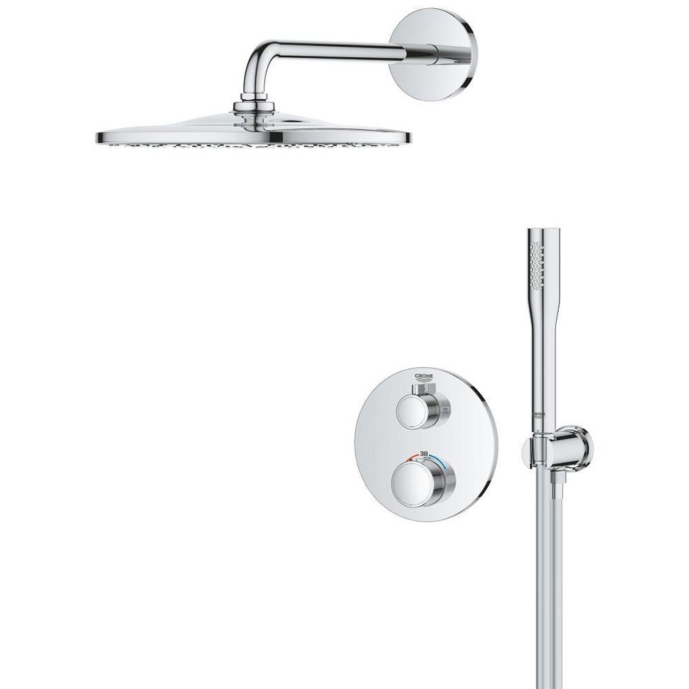 Душова система прихованого монтажу GROHE Grohtherm із верхнім душем, хром (34869000) 34869000 &mdash; фото в Esantehnika