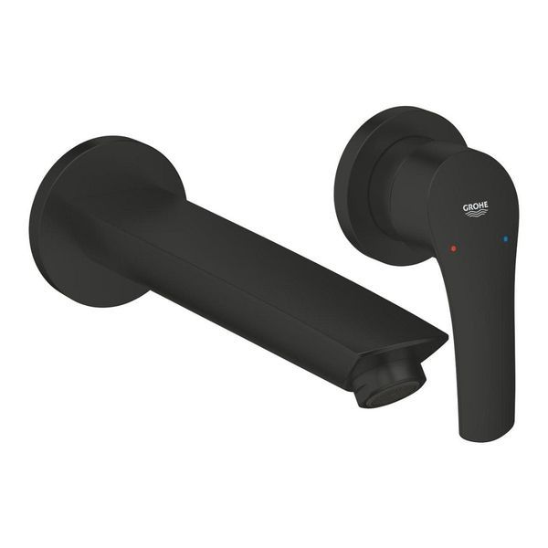 Смеситель для умывальника Grohe Eurosmart New M-Size, на стену, черный матовый (293382433) 293382433 &mdash; фото в Esantehnika