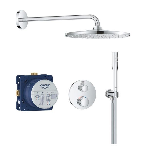 Душова система прихованого монтажу GROHE Grohtherm із верхнім душем, хром (34869000) 34869000 &mdash; фото в Esantehnika