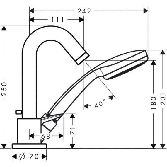 Змішувач для ванни Hansgrohe Logis 71310000 71310000 &mdash; фото в Esantehnika