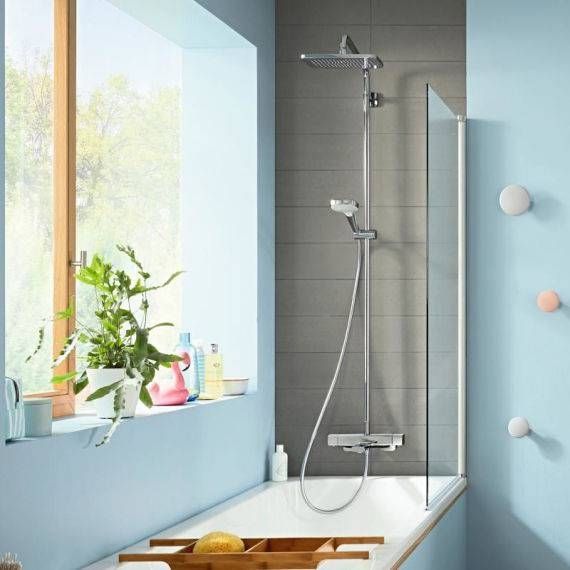 Душова система з термостатом Hansgrohe Croma E Showerpipe 280 1jet 27687000 27687000 &mdash; фото в Esantehnika
