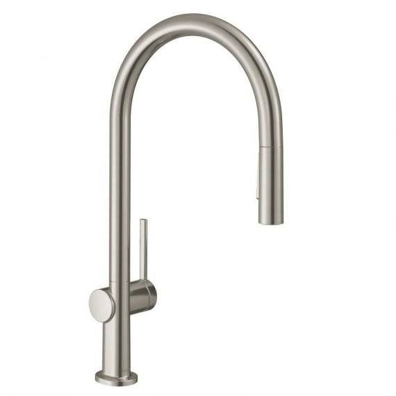 Змішувач для кухні Hansgrohe Talis M54 з висувною лійкою сталь 72800800 72800800 &mdash; фото в Esantehnika