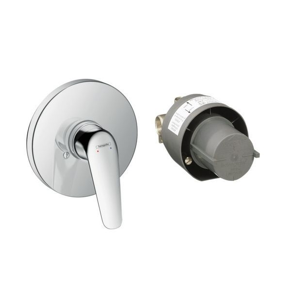 Змішувач для душу в комплекті із прихованою частиною Hansgrohe Novus (колір - хром) 71068000+13620180 71068000+13620180 &mdash; фото в Esantehnika