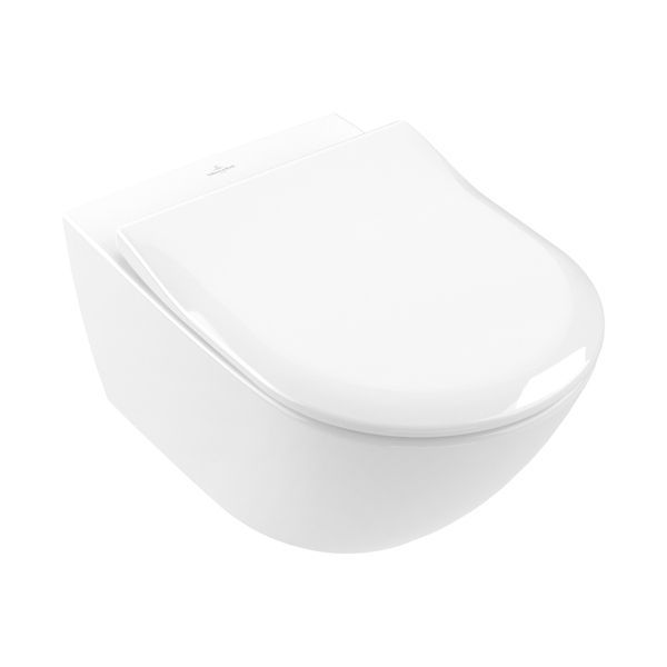 Унитаз подвесной TwistFlush (безободковый) Villeroy & Boch Subway 3.0 с сиденьем Slim Soft Closing, альпийский белый 4670T001+9M78S101 4670T001+9M78S101 &mdash; фото в Esantehnika