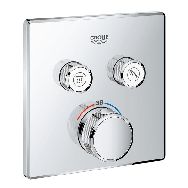 Термостат прихованого монтажу з двома кнопками управління Grohe Grohtherm SmartControl (колір - хром) 29124000 29124000 &mdash; фото в Esantehnika