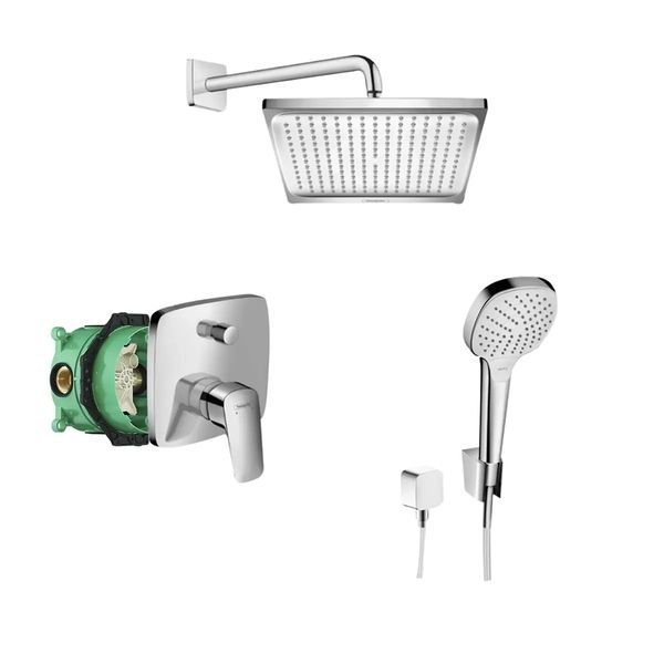 Душевая система скрытого монтажа Hansgrohe Logis Crometta, хром 72640111 72640111 &mdash; фото в Esantehnika