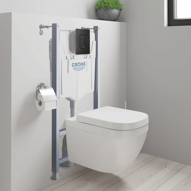 Инсталляция 3-в1 Grohe Solido 38811KF0 с чёрной панелью смыва 38811KF0 38811KF0 &mdash; фото в Esantehnika