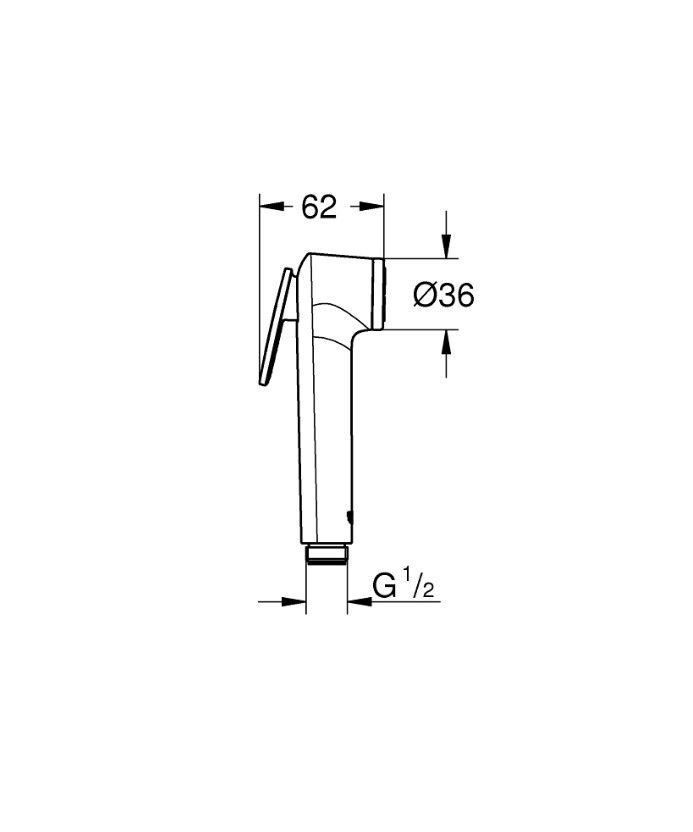 Комплект гігієнічного душу Grohe BauLoop New з Tempesta-F, хром (UA11104201A) UA11104201A &mdash; фото в Esantehnika