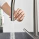 Смеситель для кухни Hansgrohe Talis M54 с выдвижной лейкой сталь 72800800 72800800 &mdash; фото в Esantehnika