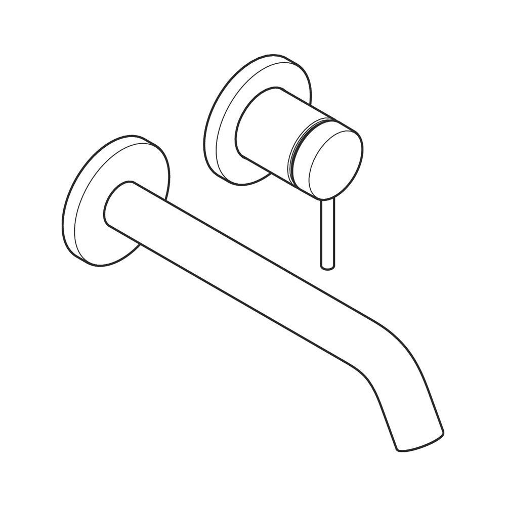 Смеситель для раковины настенный Hansgrohe Tecturis S (цвет - матовая бронза), излив 225 мм 73351140 73351140 &mdash; фото в Esantehnika