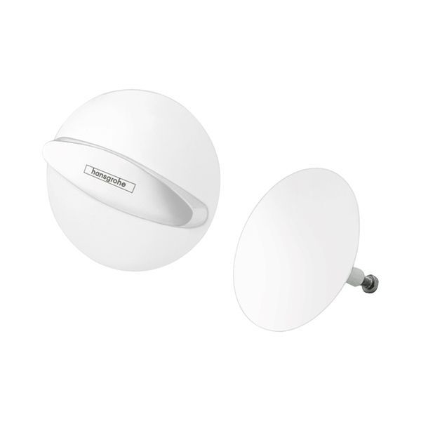 Внешняя часть набора для слива и перелива Hansgrohe Flexaplus (цвет - белый матовый) 58185700 58185700 &mdash; фото в Esantehnika