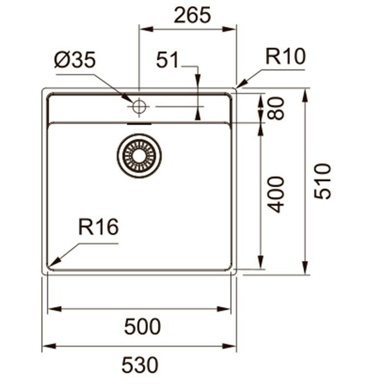 Мийка з сифоном нерж. MRX 210-50 TL, полірована (в/в) Franke 127.0598.750 127.0598.750 &mdash; фото в Esantehnika