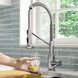 Смеситель для кухни Kraus на 2 воды с выдвижной лейкой (цвет-хром) KFF-1610CH KFF-1610CH &mdash; фото в Esantehnika