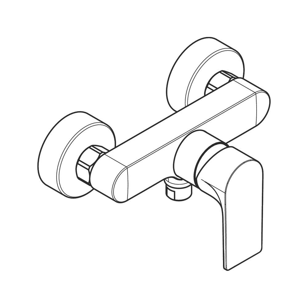Смеситель для душа наружного монтажа Hansgrohe Rebris E (цвет - чёрный матовый) 72650670 72650670 &mdash; фото в Esantehnika
