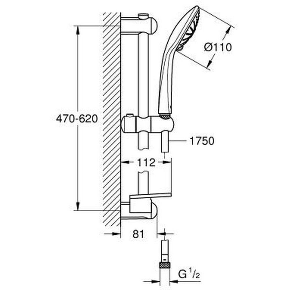 Душовий гарнітур Grohe Euphoria 110 Massage 27231001 27231001 &mdash; фото в Esantehnika