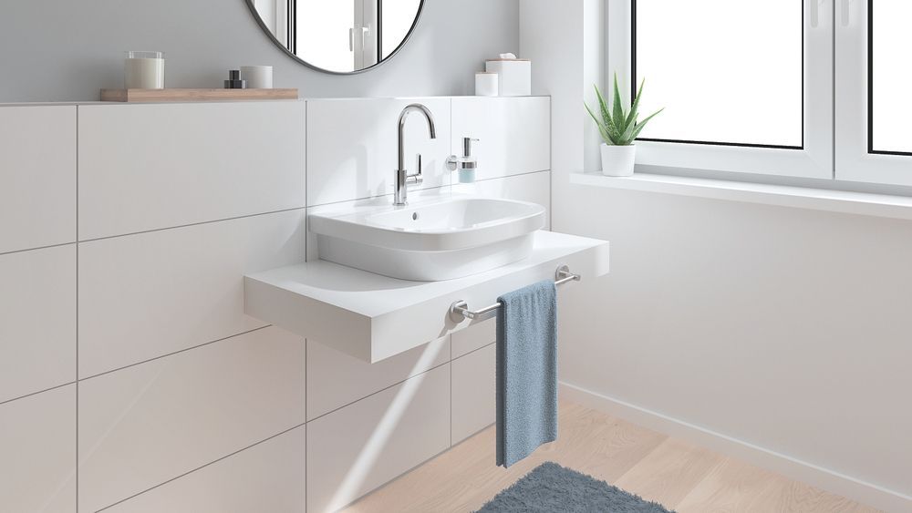 Смеситель для раковины L-размера Grohe QuickFix Start (цвет - хром) 24203002 24203002 &mdash; фото в Esantehnika