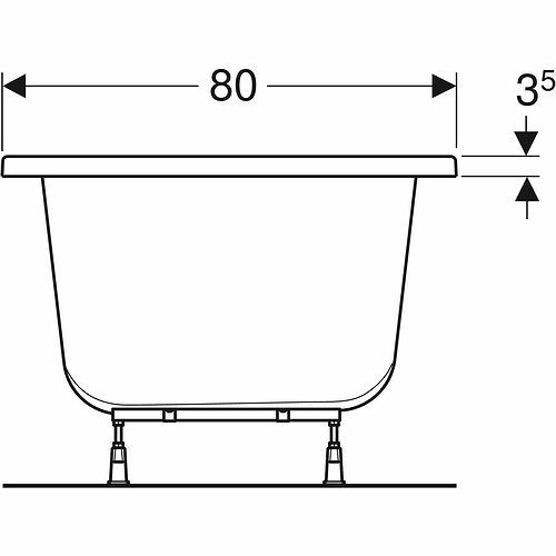 Ванна акрилова Kolo SUPERO DUO 180x80, прямокутна, центральний злив, з ніжками (5363000) 5363000 &mdash; фото в Esantehnika