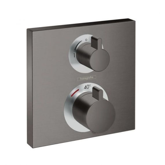 Змішувач для душу з термостатом на 2 споживачі Hansgrohe Ecostat Square (колір - чорний) 15714340 15714340 &mdash; фото в Esantehnika