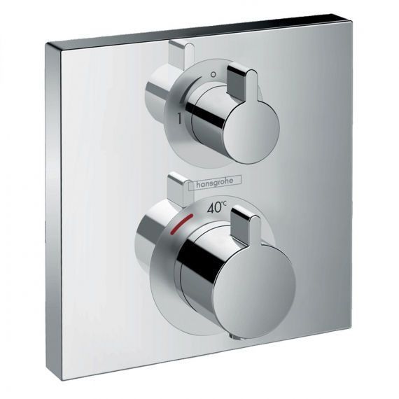 Термостат для душу Hansgrohe Ecostat Square (колір - хром) 15712000 15712000 &mdash; фото в Esantehnika