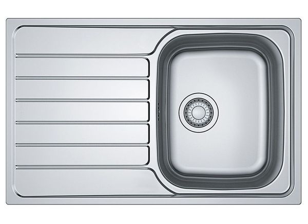 Кухонна мийка Franke SKL 611-79, оборотна, вентиль, сифон, 79х50, нержавіюча сталь з декором (101.0598.809) 101.0598.809 &mdash; фото в Esantehnika