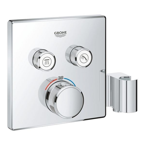 Термостат для прихованого монтажу на 2 виходи з утримувачем Grohe Grohtherm SmartControl 29125000 29125000 &mdash; фото в Esantehnika