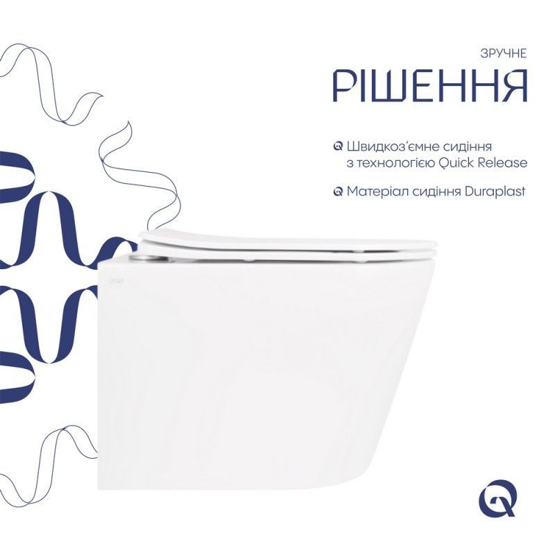 Унитаз подвесной безободковый Q-TAP Scorpio с сиденьем, белый (QT14332380ASW) QT14332380ASW &mdash; фото в Esantehnika