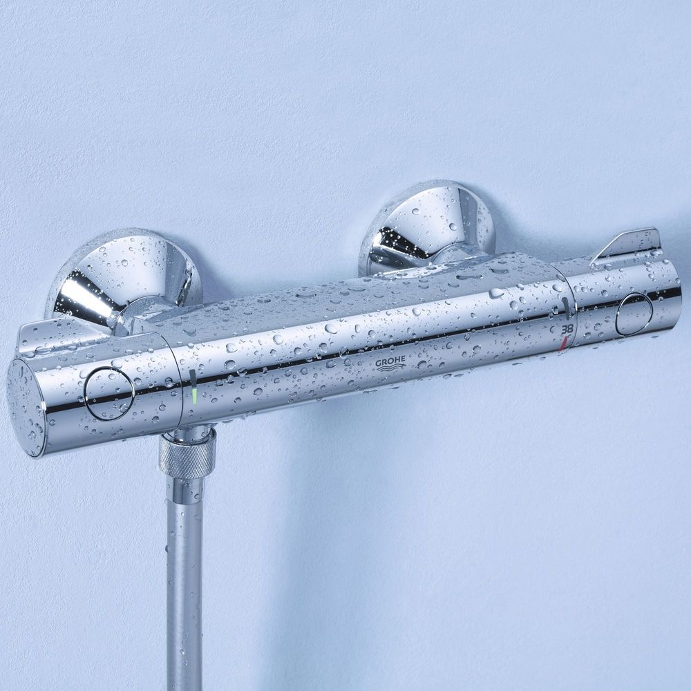 Смеситель для душа Grohe Grohtherm 800 хром 34558000 + Душевой гарнитур Grohe New Tempesta хром 27598001 34558000+27598001 &mdash; фото в Esantehnika