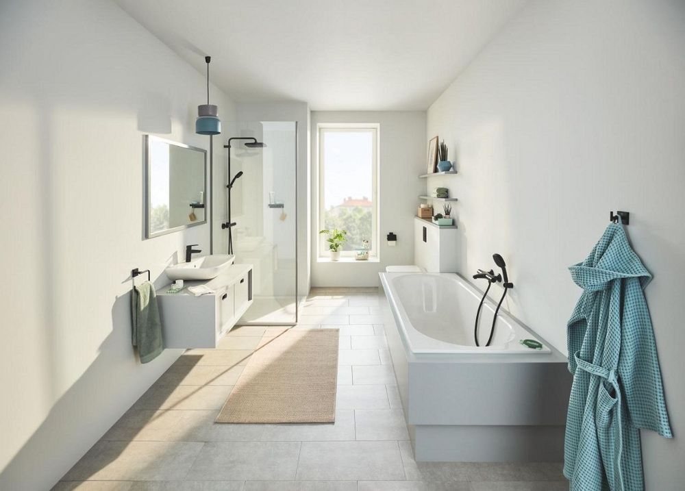 Гачок Grohe QuickFix Start Cube Black 409612430 409612430 &mdash; фото в Esantehnika