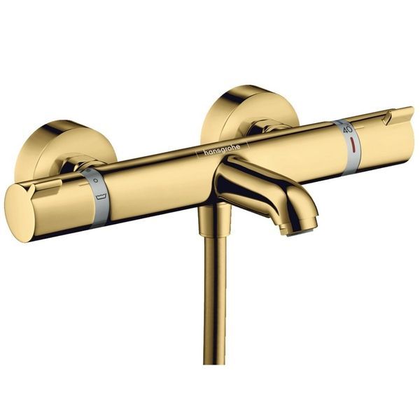 Змішувач для ванни з термостатом Hansgrohe Ecostat Comfort, Polished Gold Optic (13114990) 13114990 &mdash; фото в Esantehnika