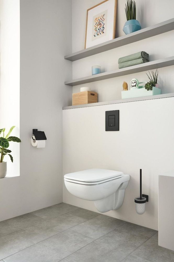 Підвісний йоржик для унітазу Grohe QuickFix Start Cube Black 409772430 409772430 &mdash; фото в Esantehnika