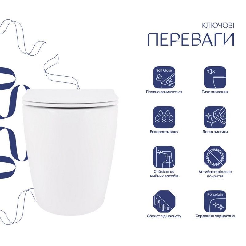 Унитаз подвесной безободковый Q-TAP Robin с сиденьем, белый (QT13332381AW) QT13332381AW &mdash; фото в Esantehnika