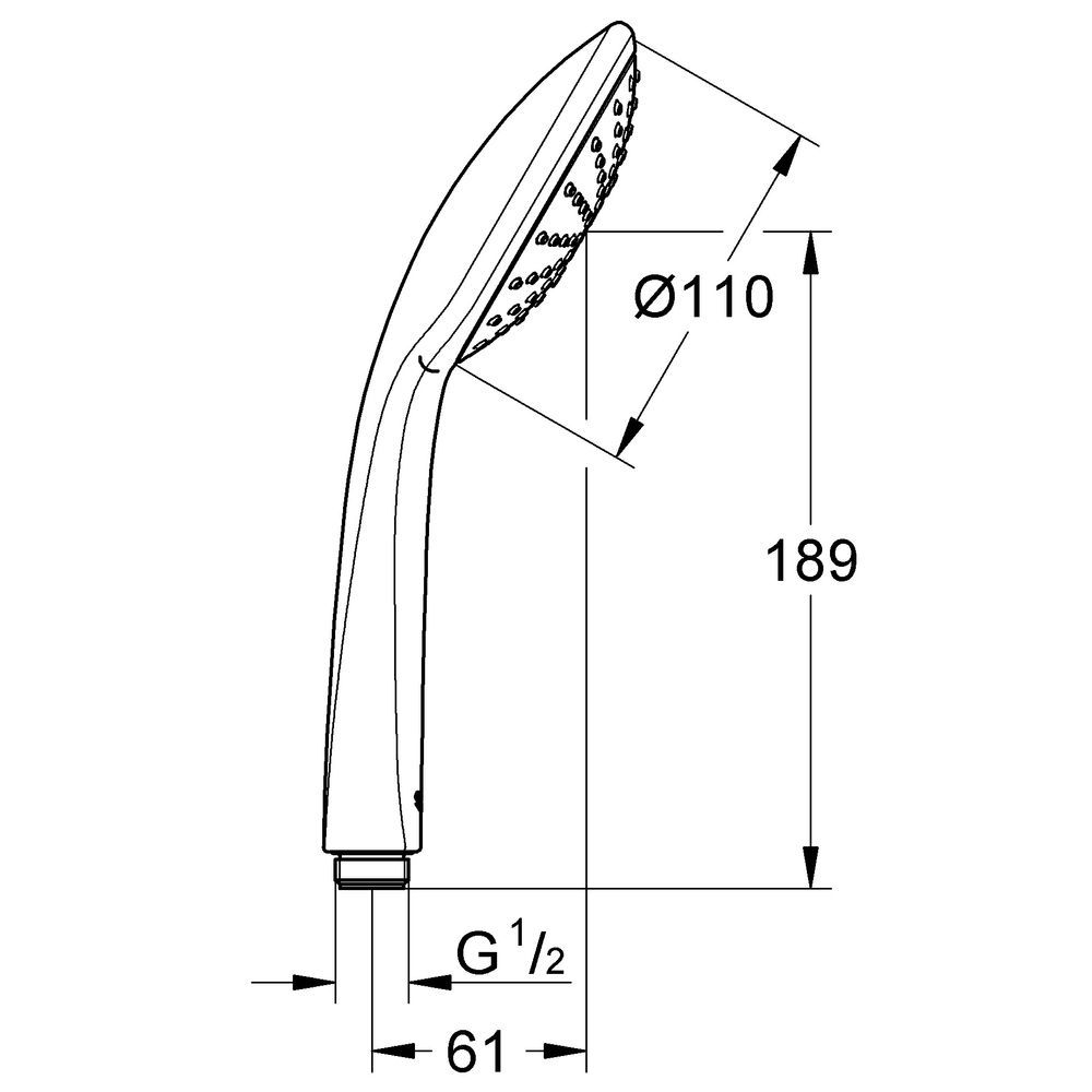 Лійка для душу Grohe Euphoria Mono (колір - хром), 1 вид струменя 27265000 27265000 &mdash; фото в Esantehnika