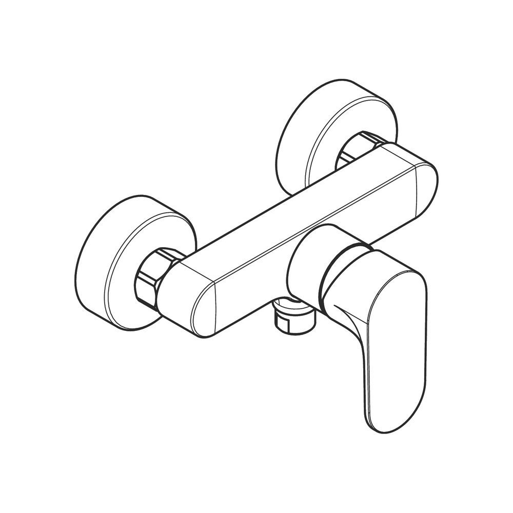Смеситель для душа наружного монтажа Hansgrohe Rebris S (цвет - чёрный матовый) 72640670 72640670 &mdash; фото в Esantehnika