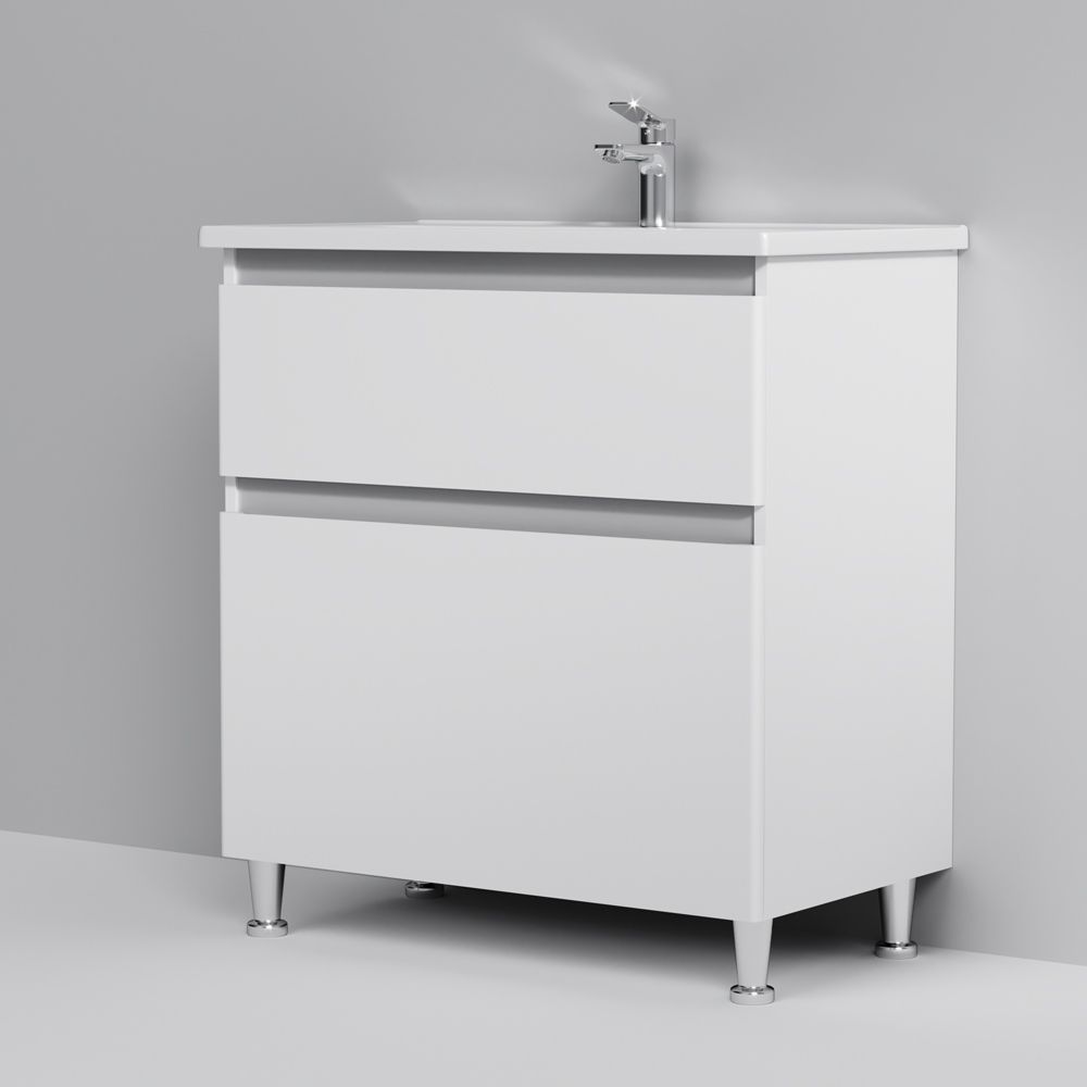 Комплект мебели тумба с умывальником AM.PM X-Joy 80 х 45 х h85 см, белый глянец M85-FSX0802-WC0802WG38 M85-FSX0802-WC0802WG38 &mdash; фото в Esantehnika