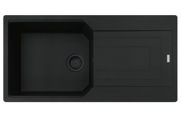 Кухонна мийка Franke UBG 611-100 X, накладна, оборотна, коландер+вентиль+сифон, 100x50, граніт чорний (114.0699.232) 114.0699.232 &mdash; фото в Esantehnika