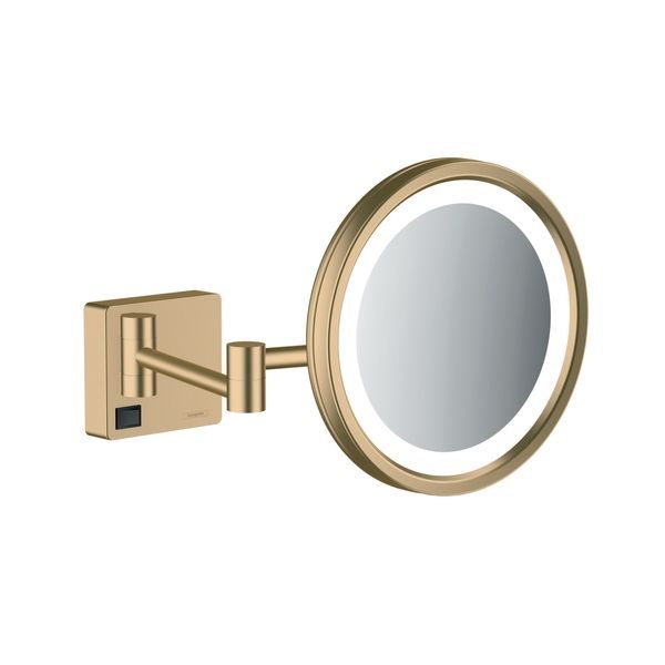 Дзеркало косметичне з LED підсвічуванням Hansgrohe AddStoris, матова бронза 41790140 41790140 &mdash; фото в Esantehnika