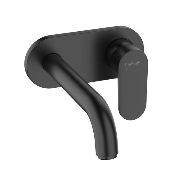 Змішувач для раковини настінний Hansgrohe Vernis Blend (колір - чорний матовий), вилив 205 мм 71576670 71576670 &mdash; фото в Esantehnika