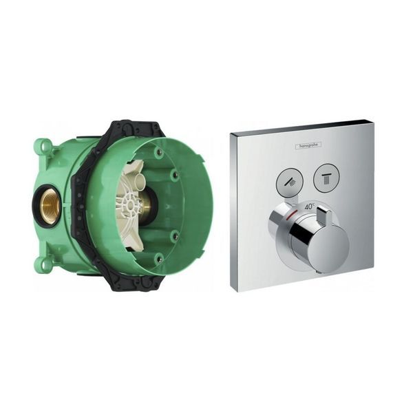 Смеситель для душа HANSGROHE Shower Select 15763000 со скрытой частью IBOX Universal 01800180 15763000+01800180 &mdash; фото в Esantehnika