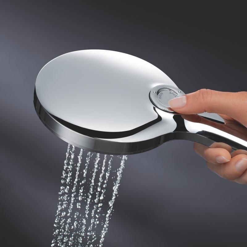 Смеситель для ванны Grohe Grohtherm 800 хром 34567000 + Душевой набор Grohe Rainshower Smartactive 130 3 режима 26581000 34567000+26581000 &mdash; фото в Esantehnika