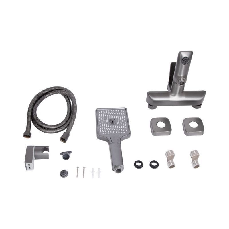 Смеситель для ванной Qtap Presto (с душевым гарнитуром) QTPRE259GRP45584 Graphite QTPRE259GRP45584 &mdash; фото в Esantehnika
