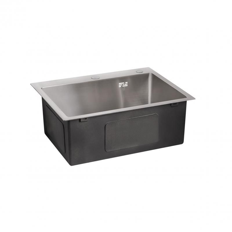 Мойка для кухни интегрированная Lidz Handmade H5045 Brushed Steel 3,0/1,0 мм LDH5045BRU35383 LDH5045BRU35383 &mdash; фото в Esantehnika