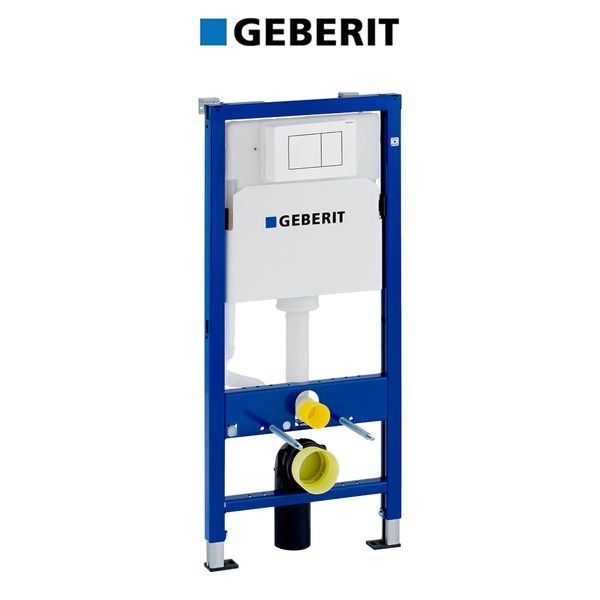 Инсталляция для унитаза Geberit DuofixBasic в комплекте с клавишей Delta 30 (пластик альпийский белый) 458.126.00.1+115.137.11.1 458.126.00.1+115.137.11.1 &mdash; фото в Esantehnika