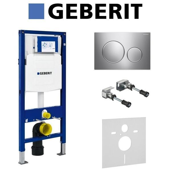 Інсталяція Geberit Duofix (4-в-1) у комплекті з клавішею Sigma 20, хром/мат 111.300.00.5+156.050.00.1+111.815.00.1+115.882.KH.1 111.300.00.5+156.050.00.1+111.815.00.1+115.882.KH.1 &mdash; фото в Esantehnika