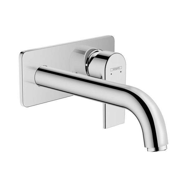 Смеситель для раковины настенный Hansgrohe Vernis Shape (цвет - хром), излив 205 мм 71578000 71578000 &mdash; фото в Esantehnika
