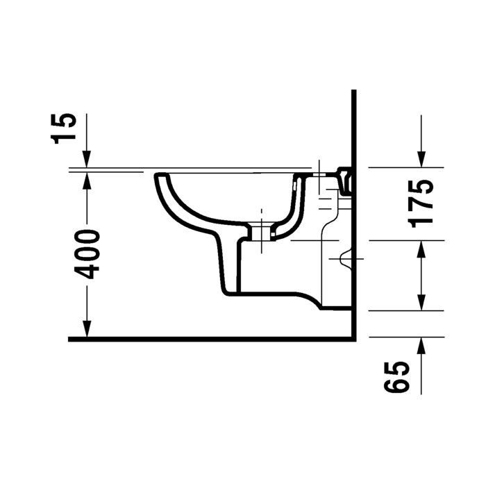 Підвісне біде Duravit D-Code (22371500002) 22371500002 &mdash; фото в Esantehnika