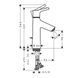 Смеситель для раковины 100 Hansgrohe Talis S CoolStart (цвет - хром), с донным клапаном 72022000 72022000 &mdash; фото в Esantehnika